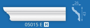 Плинтус потолочный "Формат" 05015Е 2.0м 26*43 (подходит для натяжного потолка)*120 Плинтус потолочный "Формат" 05015Е 2.0м 26*43 (подходит для натяжного потолка)*120