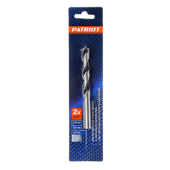 Сверло по дереву спиральное 9*120мм W-образная заточка 1шт (блистер) PATRIOT *1/20