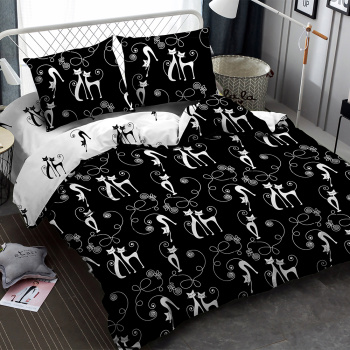 Постельное белье 1,5сп макосатин Amore Mio 31456 Cats, наволочки 70*70 - 2шт *1