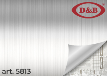 Пленка самоклеящаяся 45см*2м    голография 5813 Aluminum серебро D&B  (Китай)   *1/30