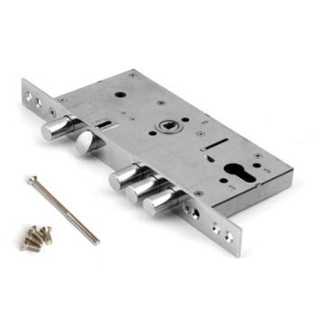 Замок врезной КОРПУС 85мм цил.механизм, хром Premier Т-50-С-CR Апекс *1/10