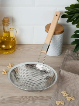 Сито фильтровальное нерж. д.220мм крупн.яч., длинн.ручка нерж./дерево AST-005-Д94-22 "ASTELL" *1/120