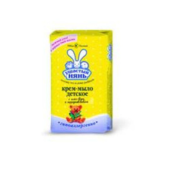 Мыло 90г ДЕТСКОЕ Ушастый нянь  Алоэ и подорожник (10199) (Нев.Космет.) *6/72