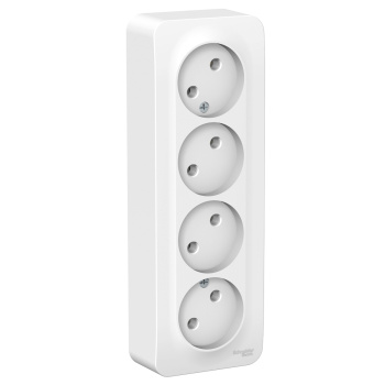 Розетка "BLANCA" ОП 4-мест. белая (изол. пласт.) 16А 250В BLNRА000411 *1/5/30