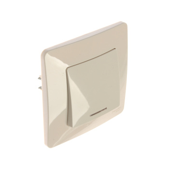 Выключатель "BLANCA" СП 1кл. бежевый с подсветкой 10А 250В  BLNVS010117  *1/10/20