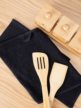 Полотенце вафельное/махровое 30*60см Лофт графит 450гр/м2 Василиса *10