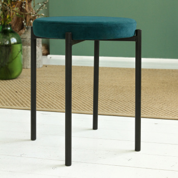 Табурет FORPOST Cindy, 44х50х44 см, микровелюр конфетти изумруд, зеленый Табурет FORPOST Cindy, 44х50х44 см, микровелюр конфетти изумруд, зеленый