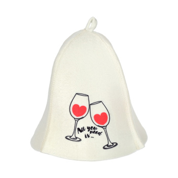 Шапка «All you need is wine» "Hot Pot", войлок /20