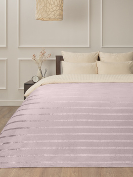 Плед 200*220см фланель однотонный страйп сиреневый TF FNS LI-BE3 049/2022 NC Absolute *1