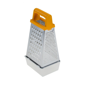 Терка металл. нерж. 4-х сторонняя 200х100х120мм, с пл.ручк, с Контейром (арт.ТН-2у.к.) "Никис" *1/20