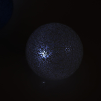 Гирлянда «Нить» Luazon Lighting, 5 м, фиксинг, белый, клубки морские 6 см, 20 LED, IP20, 220 В