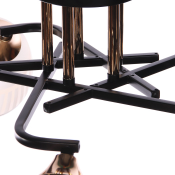 Люстра Verner Lighting A3938/5, 40 Вт, Е27, 5 ламп, черный/золото