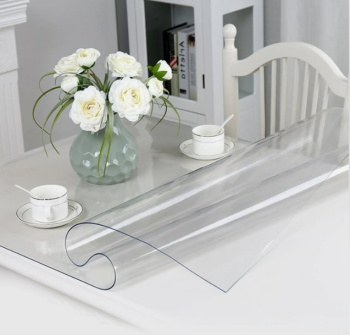 яяяСкатерть "гибкое стекло" прозрачная  60 х 120см, толщ.0,6мм. CSG060/0,6/1,2 "Crystal" *1/12/24