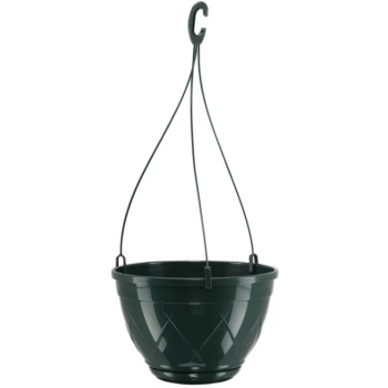 Кашпо пластм. подвесное "ЛИЛИЯ" 2,5л d верха 210мм h130мм Зеленый ПВЛ 2,5 ЗЕЛ ("Santino") *1/40
