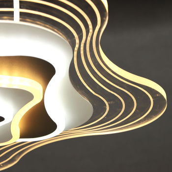 Светильник светодиодный акриловый 500мм 200W B2029 100W*2 white с пультом S=25м2 VERNER LIGHTIN  *1