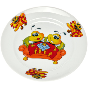 Тарелка фарфор. мелкая 170мм Идиллия Пчелы 4С0470Ф34 (Добруш) *20