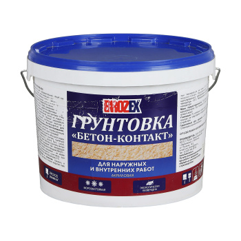 Грунтовка бетон-контакт BROZEX, для наружных и внутренних работ, 12 кг Грунтовка бетон-контакт BROZEX, для наружных и внутренних работ, 12 кг