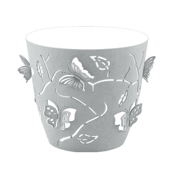 Кашпо пластм. "Butterflies" 2,5л d верха 175мм h164мм серый шторм PT401310025 ("Plast Team") *1/24