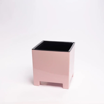 Кашпо пластм. "Нард" 2,1л 140х140мм h140мм со вставкой Розовая пудра НР15-27 *1/8