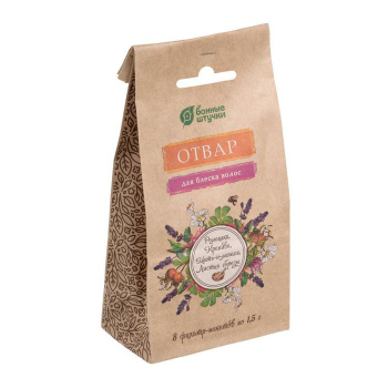яяяОтвар для блеска волос "Ромашка, Крапива, Мать-и-Мачеха, Береза", 8 фильтр-пак. по 1,5г. "Банные штучки"/ 20