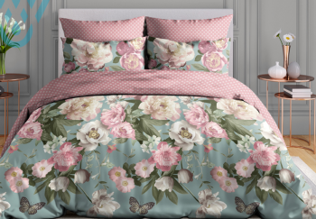 Постельное белье евро бязь Василиса 21189/1 Аликанте, наволочки 70*70 - 2шт *1/5