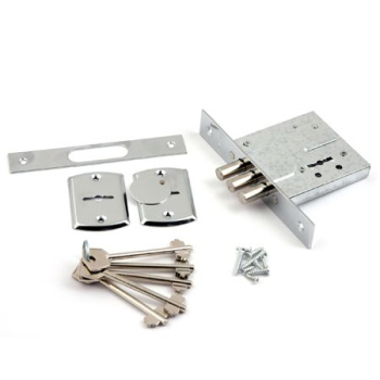 Замок врезной КОРПУС R12/S6-CR  хром, сув.механизм,хром,3 ригеля Avers *1/40