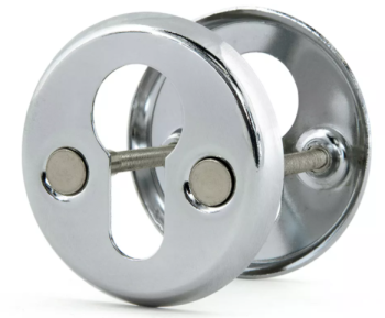 Накладка д/финских дверей ХРОМ под цилиндр E 002 СР (ЕТ) Фабрика Замков *1/25