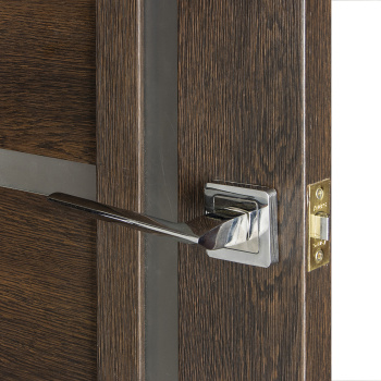 Дверное полотно остекленное BROZEX-WOOD Comfort-6, 2000х700х36 мм, кедр венге 3D