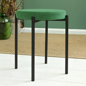 Табурет FORPOST Cindy, 44х50х44 см, микровелюр конфетти аквамарин, зеленый Табурет FORPOST Cindy, 44х50х44 см, микровелюр конфетти аквамарин, зеленый