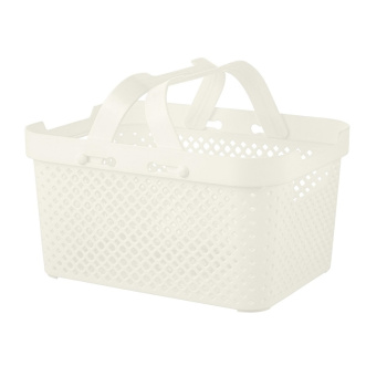 Корзина для хранения пластм. "Stockholm" 429х342х370мм Молочный туман PT500310048 "Plast Team" *1/5