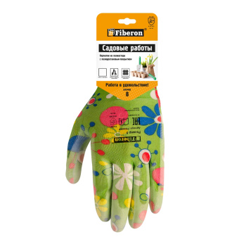 Перчатки Садовые полиэстер, полиуретановое покрытие, цвет-микс PR-PU054 "Fiberon"  *10/120 Перчатки Садовые полиэстер, полиуретановое покрытие, цвет-микс PR-PU054 "Fiberon"  *10/120