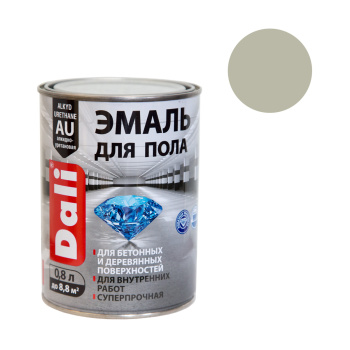 Эмаль алкидно-уретановая для пола бежевая 0,8 л ДАЛИ (RAL7032) *1/6/576