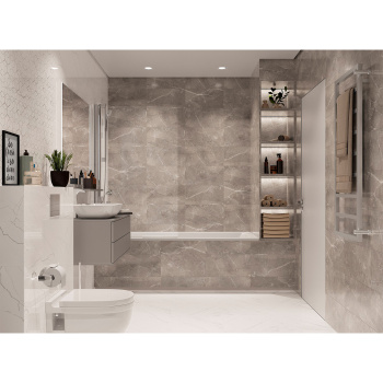Плитка 50х25 см настенная 1.37 м² Global Tile The Siluet, белый Плитка 50х25 см настенная 1.37 м² Global Tile The Siluet, белый