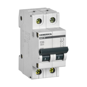 Авт.выкл. GENERICA 20А/2п С ВА47-29 4.5кА ИЭК MVA25-2-020-C *6/72