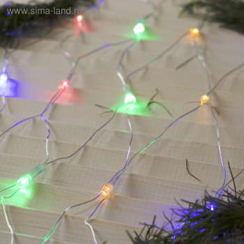 Гирлянда «Сетка» Luazon Lighting, 1.6х1.6 м, 8 режимов, мульти, 144 LED, IP20, 220 В