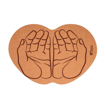 Коврик пробковый 43*30 см "Ладони" для бани и сауны  "Банные штучки" *1/12