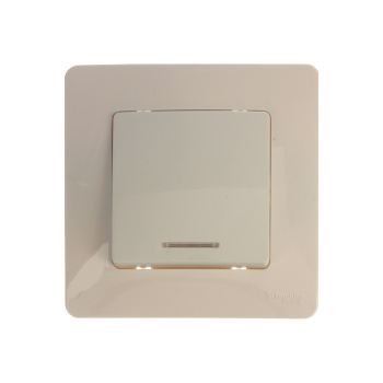 Выключатель "BLANCA" СП 1кл. бежевый с подсветкой 10А 250В  BLNVS010117  *1/10/20
