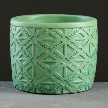 Кашпо гипсовое "Шале" 1,25л d верха 140мм h120мм Зеленый ("VipSet") *4 Кашпо гипсовое "Шале" 1,25л d верха 140мм h120мм Зеленый ("VipSet") *4