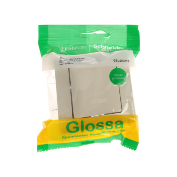 Выключатель "Glossa" СП 1кл. бежевый в сборе GSL000212 *15