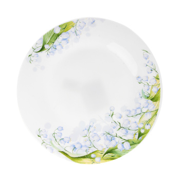 Тарелка стеклокерамика "МФК" "Ландыши" мелкая d23см NRP90T/6 *6/36
