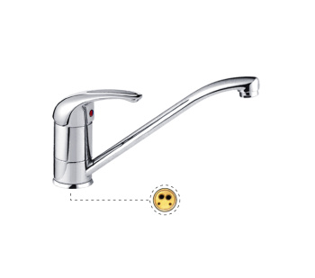 Смеситель для кухни Potato P4204, длинный излив, рычажный