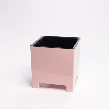 Кашпо пластм. "Нард" 5.5л 190х190мм h190мм со вставкой Розовая пудра НР19-27 *1/6