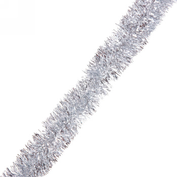 Мишура Серпантин «Изумрудный блеск», 200х6 см, серебро