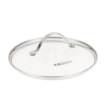 Кастрюля нерж. "Катунь" "Альта" 3,2л d20см термораспред. дно, Стекл. кр. KT-SET-005-30 *1/4
