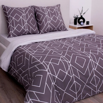 Постельное белье 2сп-М бязь Василиса 9604/1 Каро, наволочки 70*70 - 2шт *1/5