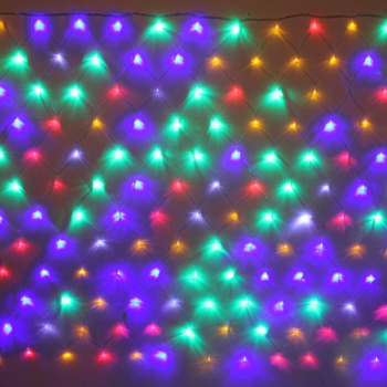 Гирлянда «Сетка» Серпантин, 2х1.5 м, мерцание, мульти, 192 LED, IP54, 220 В