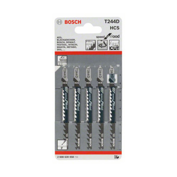 Пилки для лобзика (5шт.) T 244 D, HCS BOSCH *1