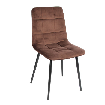 Кресло ТИФФАНИ ЛАЙТ, велюр КОНФЕТТИ ШОКОЛАД + металл.каркас ДИАМЕТР трубы 25 мм ЧЕРНЫЙ!*4 Кресло ТИФФАНИ ЛАЙТ, велюр КОНФЕТТИ ШОКОЛАД + металл.каркас ДИАМЕТР трубы 25 мм ЧЕРНЫЙ!*4