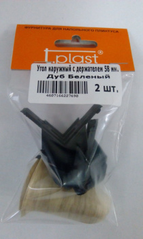 Угол наружный T.plast, 58 мм, 070 дуб беленый, 2 шт.