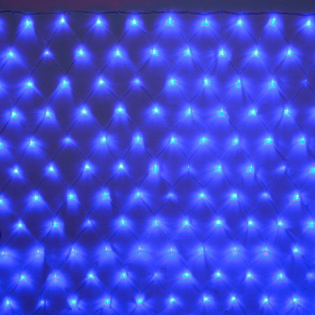 Гирлянда «Сетка» Серпантин, 2х1.5 м, мерцание, синий, 192 LED, IP54, 220 В